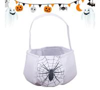 Stronrive Halloween Bags for Trick Or Treat - Portable Non-Woven Snack Bags with Handle - Spooky Storage Basket Large Capacity for Men Girlfriend Girls Wife Teens