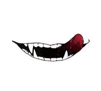 Stronrive Helmet Decorative Decals - Dark Personality Teeth Helmet Sticker Decal Car Motorcycle Helmet Decoration Decals Stickers Adhesive Shark Teeth Stickers