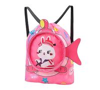 Stronrive Kids Swimming Bag Drawstring Bag, Waterproof Thick Cords Dry-Wet Separation Shoe Compartment Beach Backpack, Kid Cartoon Animals Swim Bag Sports Gym Backpack For Girls Boys
