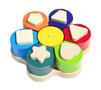 Stronrive Shape Color Matching Geometric Blocks - Matching Game,Geometric Shape Sorter | Color Recognition Sorting Box Game Early Learning Educational Toy for Children Boys Girls