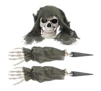 Stronrive Skeleton Stakes Decor - Horror Scene Prop,Outdoor Yard Sskull Arms Stakes for Halloween | for Graveyard Backyard Garden Lawn Pathway Haunted Trail