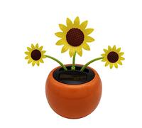 Stronrive Solar Toy Sunflower Ornament, Dancing Flowers Ornament for Car, Reusable Solar Powered Car Toys, Shaking Head Car Ornaments for Bedroom, Dashboard, Home