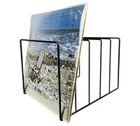 Stronrive Vinyl Record Holder - Black Iron Vinyl Record Stand - Newspaper Holder Photography Props For Home Vinyl Records, Books, Folders, Emails, Notebooks