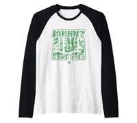Strontium Dog Johnny Alpha Green Text 2000 AD Comic Raglan Baseball Tee
