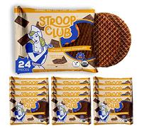 Stroop Club Stroopwafel Caramel Treats with Organic Chocolate Infusion, Vegan, Vegetable and Dutch Enjoyment, 24 Chocolate Waffle Cookies (12 Packs of 2)