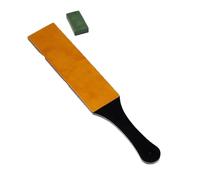 strop for sharpening Double Side Leather Strop for Knife Sharpening Stropping Block Kit with Polishing Compound for Barber Folding Knives Sharpening and Polishing(Set C)