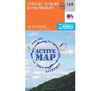 Stroud, Tetbury & Malmesbury Map | Weatherproof | Cotswolds | Ordnance Survey | OS Explorer Active Map 168 | England | Walks | Hiking | Maps | Adventure