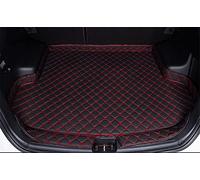 StrOux Car Leather Boot Liner Mat for Hyundai Kona Hybrid SX2 2024 2025, Tailored Rear Trunk Cargo Tray Luggage Carpet Anti Scratch Anti Slip Protector Pad Accessories Interior,Black-Red