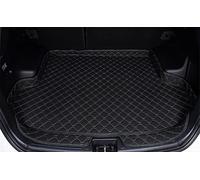 StrOux Car Leather Boot Liner Mat for Hyundai Kona Hybrid SX2 2024 2025, Tailored Rear Trunk Cargo Tray Luggage Carpet Anti Scratch Anti Slip Protector Pad Accessories Interior,Black-Beige