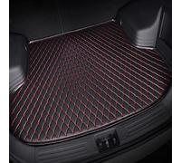 StRoux Car Leather Boot Liner Mats for Audi A1 2016-2023, Tailored Rear Trunk Carpet Luggage Mat Cargo Tray Protector Liners Anti-Scratch Pad Auto Interior Accessories,C/Black-Red