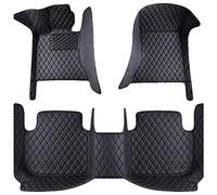 StRoux Leather Car Floor Mats for VW Tiguan 2016-2024, Custom All Weather Waterproof Non-Slip Auto Carpets Foot Pad Protector Front Rear Row Carpet Mat Interior Accessories,A/Black