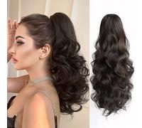 Strrid 16" Ponytail Hair Extensions Ponytail Wig Wavy Synthetic Hair Curly Hairpieces
