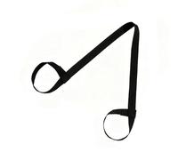 strrng 2 Pcs Black Yoga Mat Strap,Adjustable Loops Yoga Mats Straps for Carrying,Multipurpose Cotton YogaStrap,Fits All Mats Sizes,Ideal for Fitness,Pilates,and Stretching(Mat Not Included)