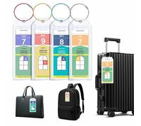 strrng 4 Pieces Cruise Luggage Tag Holder, Easy Identification for Travel, Vacation