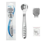 strrng Stainless Steel Foot Scraper, Foot Callus Remover, Durable Feet Scraper Hard Skin Remover, Hard Skin Removers Feet, for Professional Pedicure Tool Home Use and Salon(Silver)