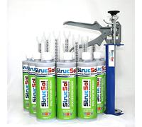 Strucsol Polyester Resin Kit for Crack Stitch Masonry Repair Anchor Fixing Bolt Fixing (x12 Resin with nozzles and Resin Gun)