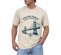 Structural Engineer: Building The Impossible T-Shirt/Casual Tshirts Men UK/Soft Men's T-Shirts/T Shirts for Men UK/Men's Fashion Mens T Shirt, (UK, Alpha, M, Regular, Regular, Khaki)