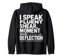 Structural Engineer Shear Moment Deflection Engineering Zip Hoodie