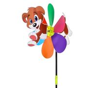 Structural Engineering Outdoor Three Cartoon Pattern Optional Windmill Children's Toy Dancing Wind (Purple, One Size)