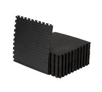Structure Fitness Interlocking Gym Floor Mats - Home EVA Foam Flooring Tiles - Set of 4 in Black Structure Fitness Black