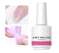 Structure Gel for Nails,Rhinestone Glue - 6-in-1 Building Gel Primer Molding Extension Adhesive Base Coat Glue for Home Salon Manicure