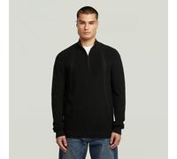Structure Half Zip Knit - Black - Men XXL