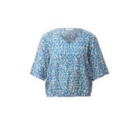Structured Blouse with V-Neck and Gatherings Women s.Oliver Bleu 32