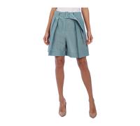 Structured High-Waisted Shorts - female - Emporio Armani - Short Shorts - Blue - S - Shorts S
