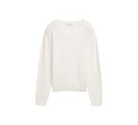 Structured Knit Sweater with Ribbed Hem Women's Tom Tailor Denim Blanc S