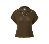 Structured Knit V-Neck Pull Over with Wide Sleeves for Women s.Oliver Marron 34