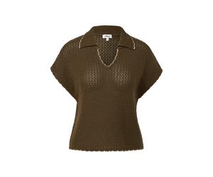 Structured Knit V-Neck Pull Over with Wide Sleeves for Women s.Oliver Marron 36