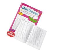 Structured Math Practice Book for Multiplication and Division - Practice Friendly Paper - Math Practice Book with Graduated Difficulty