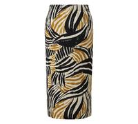 Structured Midi Skirt with Split and Elasticated Waist for Women s.Oliver Jaune 46
