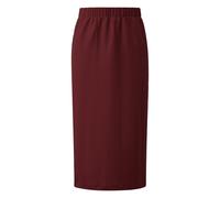 Structured Midi Skirt with Split and Elasticated Waist for Women s.Oliver Rouge 32