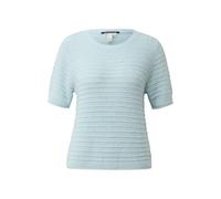 Structured Pattern Short Sleeve Knit Jumper Women QS Regular Fit Bleu M