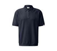 Structured Polo in Cotton Blend with Zip s.Oliver Bleu 2XL