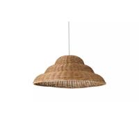 Structured Rattan Natural Easy Fit Lampshade it Arrives Fully Assembled so There's no Building Required It's a Three Soft Tiers That Create a Sculptural Look Like Modern and Traditional Interiors-50cm