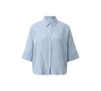 Structured Short Sleeve Blouse with Shirt Collar and Pleated Detail for Women s.Oliver Bleu 48