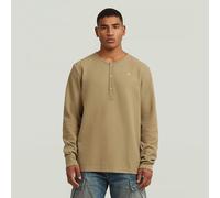 Structured Tweeter Grandad T-Shirt - Beige - Men XS