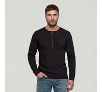 G-STAR Men's Structured Tweeter Granddad t ls, Size: L, Color Black