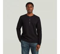 Structured Tweeter Grandad T-Shirt - Black - Men XS