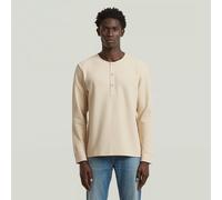 G-star Structured Tweeter Granddad Long Sleeve T-shirt Beige S Men