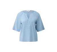 Structured Viscose Blend Blouse with Ruching and Smocking for Women s.Oliver Bleu 42