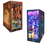 STRUCWOOD DIY Book Nook Kit, 3D Puzzle Bookshelf Decor with Led Light, Gifts for Family Frends