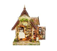 STRUCWOOD DIY Miniature House Half Open 3D Wooden Puzzle with LED Lights Bookshelf Bookend Decor Model Building Craft Gift for Women& Miniature Collectors Tailor Shop Tiny House (Dream Dress Studio)