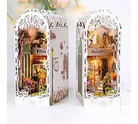STRUCWOOD Island Holiday Book Nook - Miniature Kits for Adults Model Building Kits Wooden Puzzles Suitable for Birthday and Christmas Creative Gifts(Garden Bookstand)