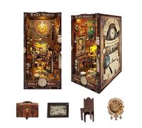 STRUCWOOD Magic Book Nook Kit 3D Wooden Puzzle for Adults Decorative Bookend Stand Book Nook Bookshelf Insert Bookcase Toy for Teenagers Gift Model Kits (Bell's Mystery)