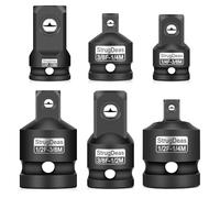 StrugDeas 6 Piece Impact Socket Adapter and Reducer Set, 1/4", 3/8", 1/2" Chrome Vanadium Steel Impact Ratchet/Socket Extension/Conversion Kit for Automotive Maintenance and Construction Engineering