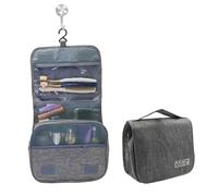 STRUGGANT Hanging Toiletry Bag for Cruise Ships, Black Waterproof Wall-Mounted Cruise Bathroom Organizer, Portable Makeup Case with Magnetic Hook for Women, Men,Cruise Essentials (1, Grey)