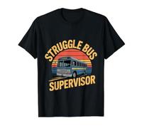 Struggle Bus Supervisor School Transportation Driver - Value Graphic T-Shirt, Men, Black, S